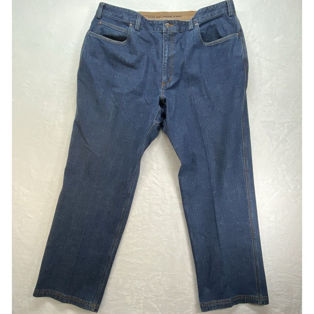Duluth Trading Company Flex Ballroom Jeans Men's 44x32 Dark Wash Blue Denim